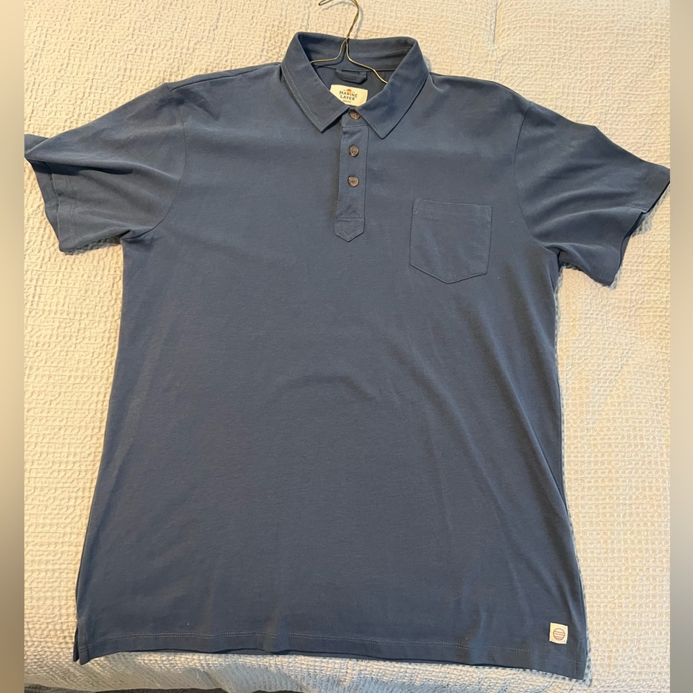 Marine Layer Men's blue polo